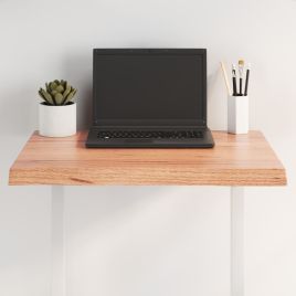 Table Top Light Brown 60x50x4 cm Treated Solid Wood Oak Live Edge