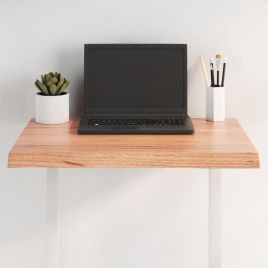Table Top Light Brown 60x60x4 cm Treated Solid Wood Oak Live Edge