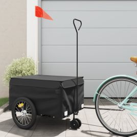 Bike Trailer Black 45 kg Iron