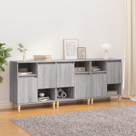 Sideboards 3 Pieces Grey Sonoma 60x35x70 cm Engineered Wood