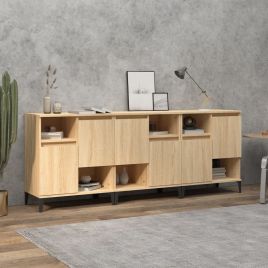 Sideboards 3 Pieces Sonoma Oak 60x35x70 cm Engineered Wood