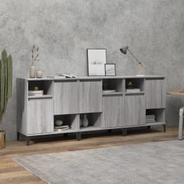 Sideboards 3 Pieces Grey Sonoma 60x35x70 cm Engineered Wood