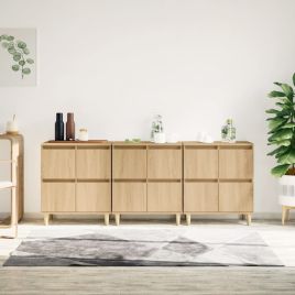 Sideboards 3 Pieces Sonoma Oak 60x35x70 cm Engineered Wood