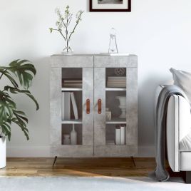 Sideboard Concrete Grey 69.5x34x90 cm Engineered Wood