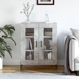 Sideboard Concrete Grey 69.5x34x90 cm Engineered Wood