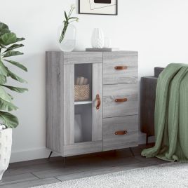 Sideboard Grey Sonoma 69.5x34x90 cm Engineered Wood