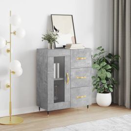 Sideboard Concrete Grey 69.5x34x90 cm Engineered Wood