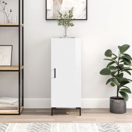 Sideboard High Gloss White 34.5x34x90 cm Engineered Wood