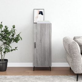 Sideboard Grey Sonoma 34.5x34x90 cm Engineered Wood