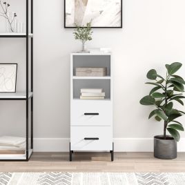 Sideboard White 34.5x34x90 cm Engineered Wood