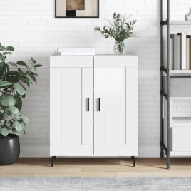 Sideboard High Gloss White 69.5x34x90 cm Engineered Wood