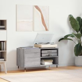 Record Cabinet Grey Sonoma 85x38x48cm Engineered Wood