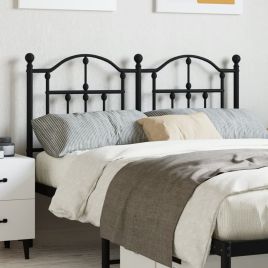Metal Headboard Black 120cm