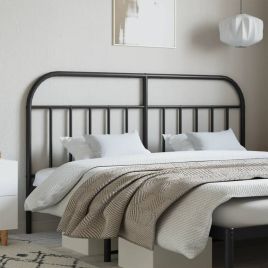 Metal Headboard Black 160cm
