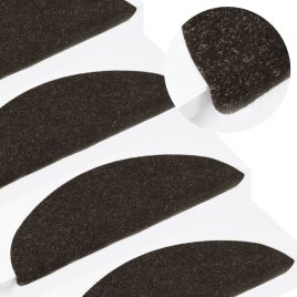 Stair Mats Self-adhesive 10 Pcs Anthracite 56x17x3cm