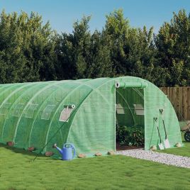 Greenhouse with Steel Frame Green 64 m2 16x4x2 m