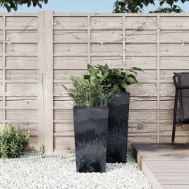 Planter with Removable Inner Anthracite 11/26.5L PP Concrete Look