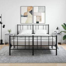 Bedside Table - ADRIAN Ray 2 Piece Nightstand Concrete Grey 40cm