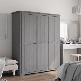 Wardrobe - BITA 3 Door Wardrobe Grey 151.5cm