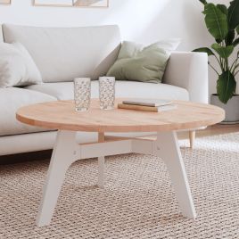 Table Top Ã˜90x2.5 cm Round Solid Wood Beech