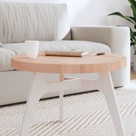 Table Top Ã˜60x4 cm Round Solid Wood Beech