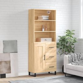 Highboard Sonoma Oak 69.5x34x180 cm Engineered Wood