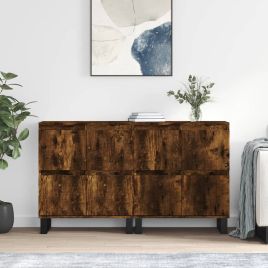 Sideboards 2 pcs Smoked Oak Engineered Wood