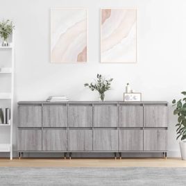 Sideboards 3 pcs Grey Sonoma Engineered Wood