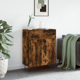 Sideboard Smoked Oak 69.5x34x90 cm Engineered Wood