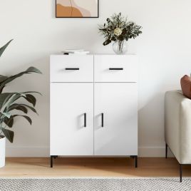Sideboard High Gloss White 69.5x34x90 cm Engineered Wood