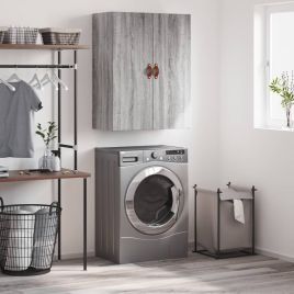 Wall Mounted Cabinet Grey Sonoma 69.5x34x90 cm