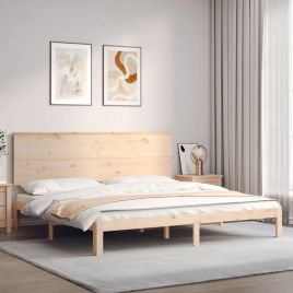 Bed Frame with Headboard Super King Size Solid Wood