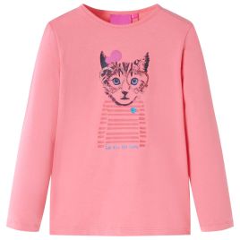 Kids' T-shirt with Long Sleeves Pink 128