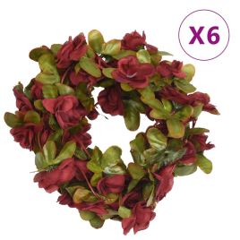 Geile Christmas Flower Garlands 6 pcs Wine Red 250cm