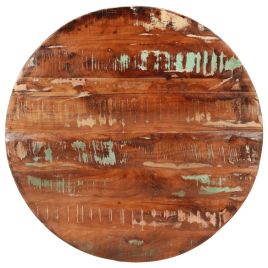 Table Top  80x3.8 cm Round Solid Wood Reclaimed - vid-370031