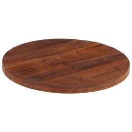 Table Top 40x2.5 cm Round Solid Wood Reclaimed