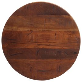Table Top 50x2.5 cm Round Solid Wood Reclaimed