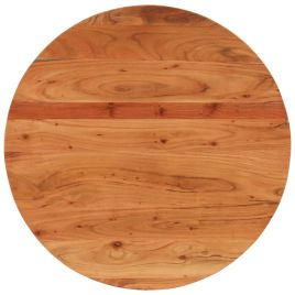 Table Top Ã˜80x2.5 cm Round Solid Wood Acacia