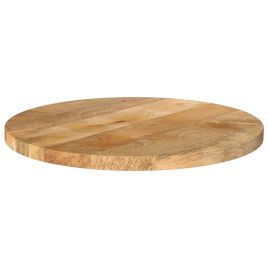 Table Top 40x2.5 cm Round Solid Wood Mango
