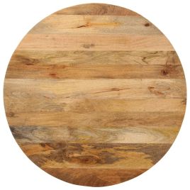 Table Top 90x2.5 cm Round Solid Wood Mango
