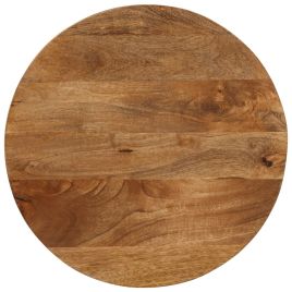 Table Top 50x3.8 cm Round Solid Wood Mango