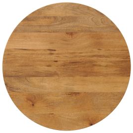 Table Top 90x3.8 cm Round Solid Wood Mango