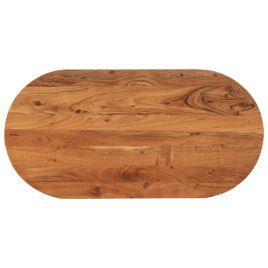 Table Top 100x50x3.8 cm Oval Solid Wood Acacia
