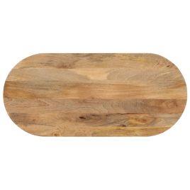 Table Top 100x50x3.8 cm Oval Solid Wood Mango