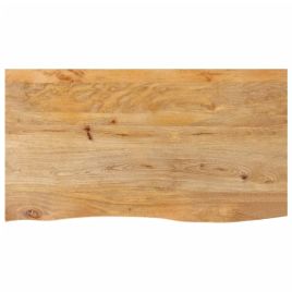 Table Top Live Edge 100x60x2.5 cm Solid Wood Mango - vid-370454