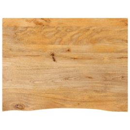 Table Top Live Edge 80x60x3.8 cm Solid Wood Mango - vid-370500