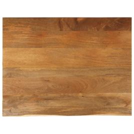Table Top Live Edge 100x80x2.5 cm Solid Wood Mango - vid-370556