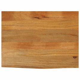 Table Top Live Edge 70x60x3.8 cm Solid Wood Mango - vid-370595