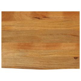 Table Top Live Edge 80x60x3.8 cm Solid Wood Mango - vid-370596