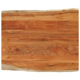 Table Top 90x80x2.5 cm Rectangular Solid Wood Acacia Live Edge